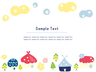 北欧風の背景テンプレート002 町並み