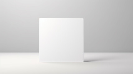 Blank white paper mockup on white background. 3D rendering
