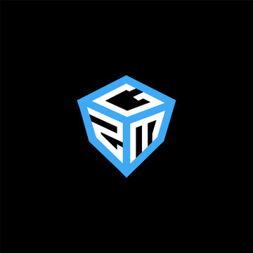 GZM letter logo abstract creative design. GZM unique design, GZM minimalist element design.	
