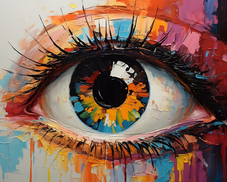 colorful eye art painting © ayo