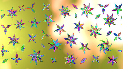 pattern on interesting elements on pleasant colors.