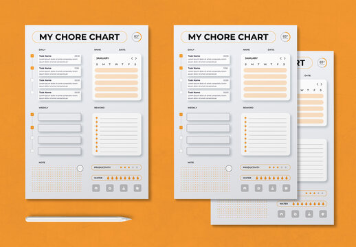 Chore Chart Design Template