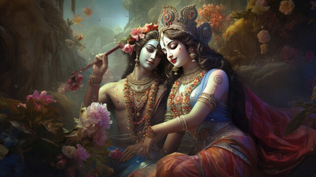 Lord Krishna and radha