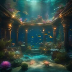 A fantastical underwater garden with glowing aquatic flora2