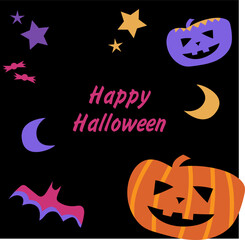 Fototapeta premium Halloween vector greeting card