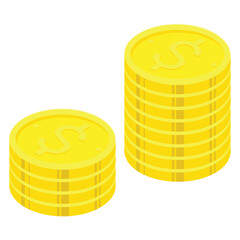 Coin vector Illustration for asset design