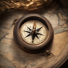 Fototapeta na wymiar A time traveler's antique compass leading through portals in time2