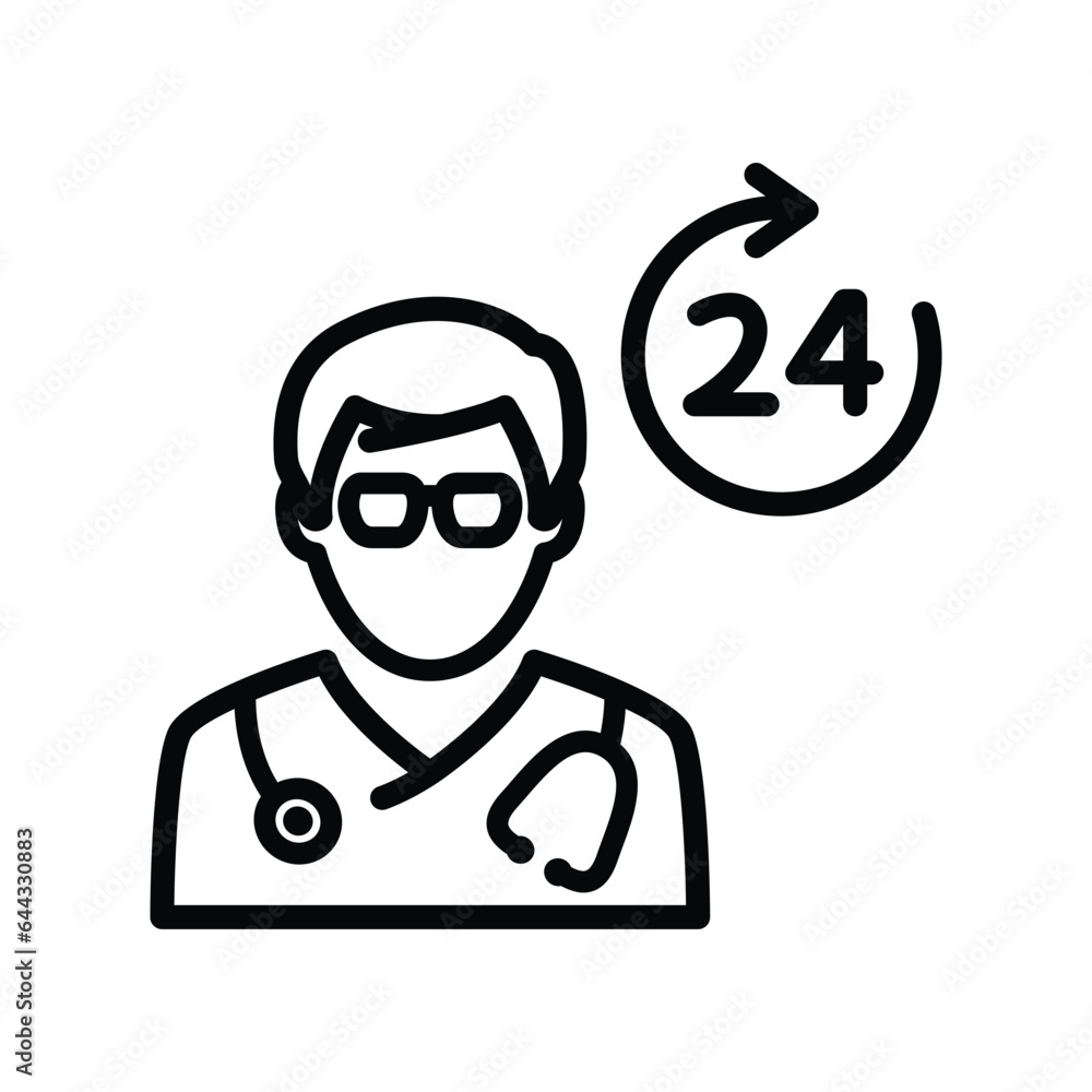 Poster doctor medical assistance vector icon