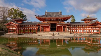 Afwasbaar Fotobehang Kyoto 京都の平等院鳳凰堂の風景