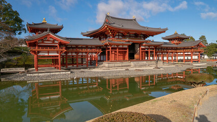 京都の平等院鳳凰堂の風景