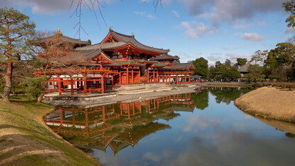 京都の平等院鳳凰堂の風景
