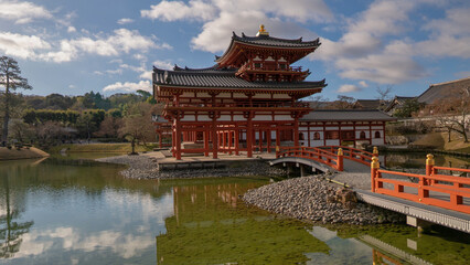 京都の平等院鳳凰堂の風景