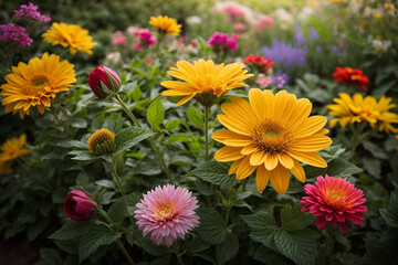 flowers in the garden, Generative AI