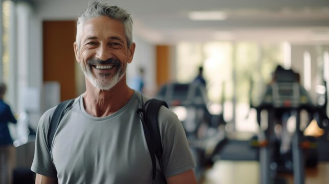Portrait of a male occupational thisapist in a bustling rehabilitation center helping patients regain independence and improve their quality of life through customized thisapy programs