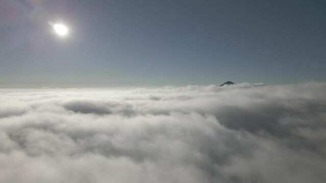 Epic aerial views from Mount Wilson, LA, at 11k feet. Breathtaking landscapes above the clouds. Nature's majesty in motion.