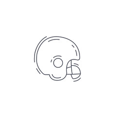 American football helmet line icon. football helmet thin line icon.