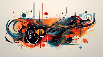 Abstract musical composition, creative illustration.