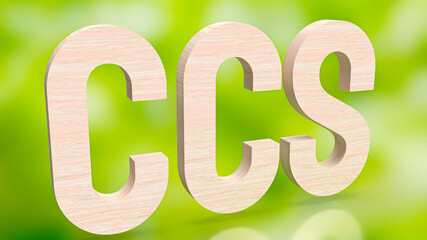 The ccs mean Carbon Capture and Storage for technology or eco concept 3d rendering