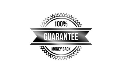 vector money back guarantee label