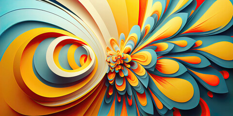 Kinetic abstract background with summer colors