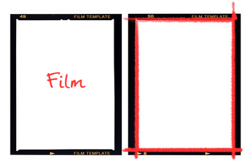 Medium format color film frame.With copy space.120 film