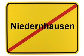 Illustration eines Ortsschildes der Gemeinde Niedernhausen in Hessen
