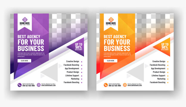 Creative business agency and corporate social media post template, instagram post template