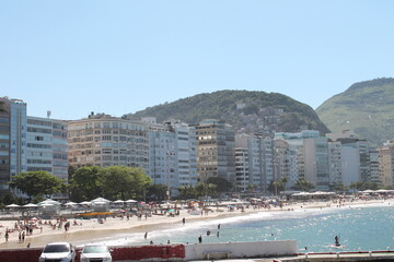 A beautiful sunny day at copacabana beach