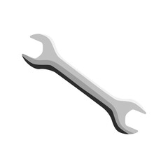 Wrench realistic icon. Vector hand wrench tool or spanner. Wrench vector illustration in cartoon style