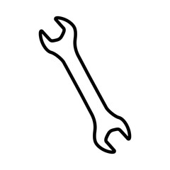 wrench icon, vector illustration in doodle style