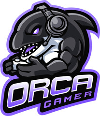 Orca gamer esport mascot © JAMEN 
