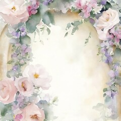 Feminine Watercolor Floral Background