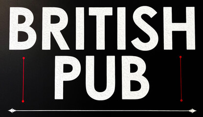 British pub sign