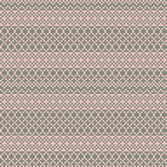 Neutral Colour Argyle Fair Isle Seamless Pattern Design
