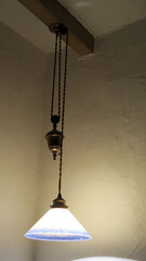 Rope and pulley ceiling light