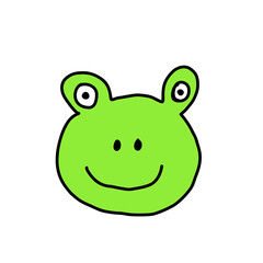 Green frog cartoon