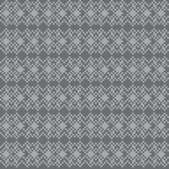 Monochrome Argyle Fair Isle Seamless Pattern Design