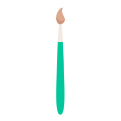 Brush. Vector illustration in cartoon flat style isolated on white background.