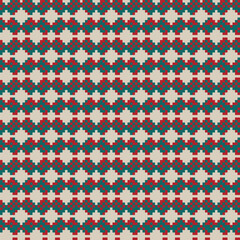 Red Argyle Fair Isle Seamless Pattern Design