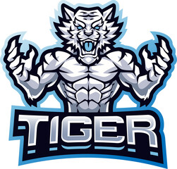 Tiger fighter esport mascot