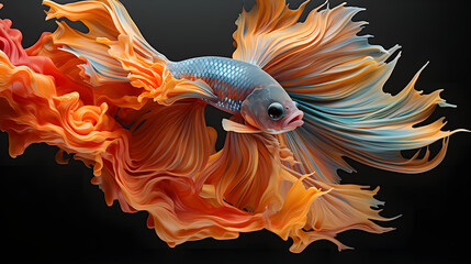 Fototapeta premium Siamese fighting fish, commonly known as the betta, is a freshwater fish
