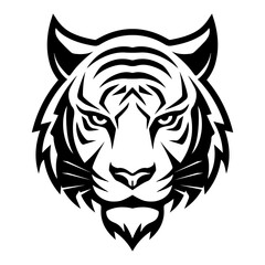 Tiger head portrait vector logo