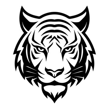 Tiger head portrait vector logo
