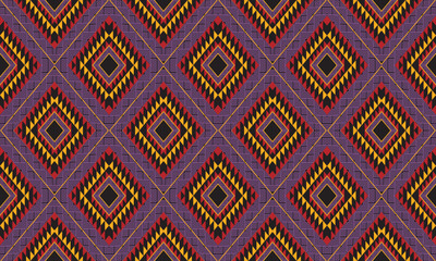 Geometric ethnic flower pattern for background,fabric,wrapping,clothing,wallpaper,batik,carpet,embroidery style.	