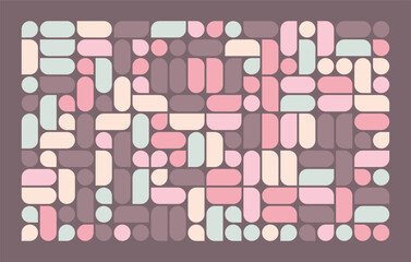 Color Bauhaus Geometric Pattern Background