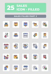 Sales Business Filled Style Icon Design