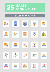 Sales Business Flat Style Icon Design