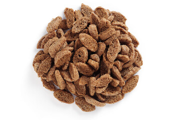 Salted rye bread crackers