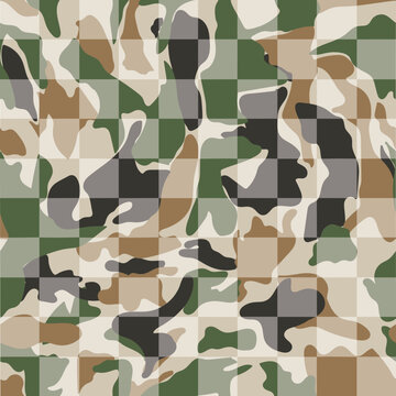 Seamless Urban Camouflage abstract pattern, Military Camouflage repeat pattern design for Army background