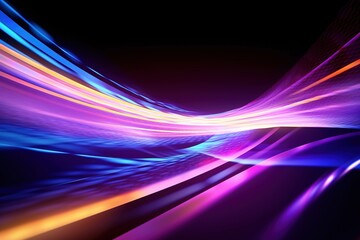 abstract futuristic background with pink blue glowing neon moving high speed wave lines and bokeh lights. Data transfer concept Fantastic wallpaper